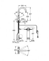 MONOMANDO COCINA CON FILTRO DE AGUA PURE GROHE BLUE